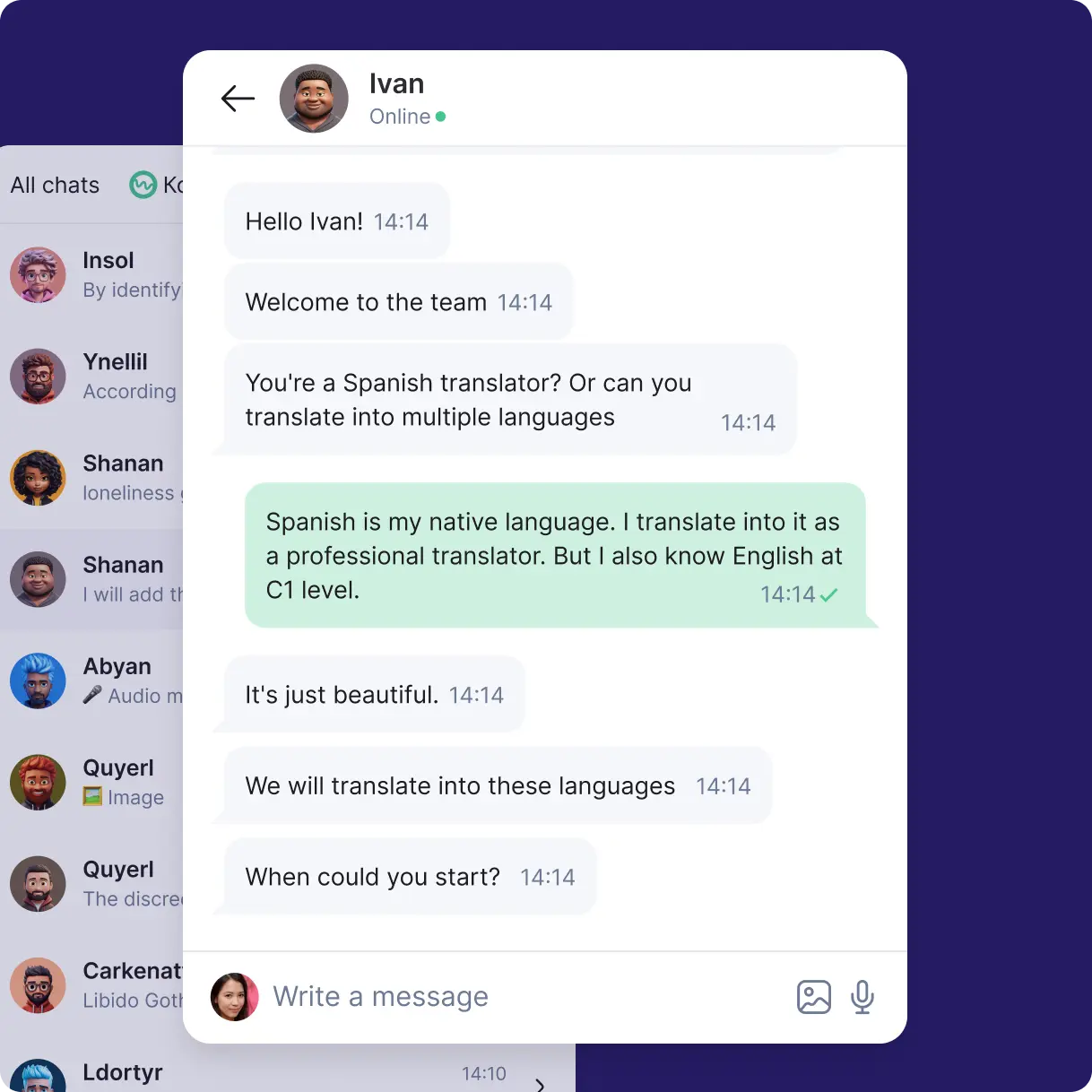 image customizable chat